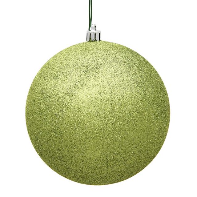 Vickerman N593073DG Boule de Noël 12 Po. Lime Pailletée avec Capuchon Percé