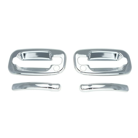 Gmc Chrome Door Handles - 99-06 Chevy Chevrolet Silverado / 99-06 GMC Sierra Chrome Door Handle Cover 2D W/ Passenger Side Keyhole 99 00 01 02 03 04 05 06