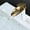 White Gold, variant on Waterfall Faucet Bathroom Sink, Solid Brass, Hot and Cold Water Mixer Tap, Single Handle Waterfall Bathroom Sink Faucets, White, Short