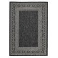thumbnail image 3 of FH Home Flat Woven Outdoor Rug - Waterproof, Easy to Clean, Stain Resistant - Premium Polypropylene Yarn - Bordered Moroccan - Large Patio, Deck, Sunroom - Accra - Charcoal - 7ft 10in x 10ft 9in, 3 of 5