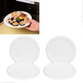 thumbnail image 5 of 100Pcs Disposable Oval Paper Plates 10 Inch White Compostable Microwaveable Freezerable Disposable Pulp Dish, 5 of 5