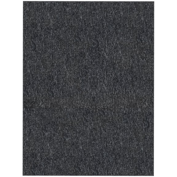 Ottomanson Non-Slip Area Rug for Living Room 5' x 6'6" Stain-Resistant Low Pile Floor Carpet, Black
