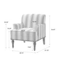 thumbnail image 2 of Lumibee Vintage 29" W Patterned Striped Accent Chairs Set of 2 - Floral, 2 of 5