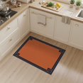 thumbnail image 2 of ODIKA 3'x5' Washable Throw Rug Black Terracotta Art Border Elegant Geometric Corners and Design for Entryway, Kitchen, Mudroom, Stain Resistant, Low Profile, Non-Slip, 2 of 7