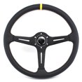 thumbnail image 1 of Car Modification Universal 15-Inch Leather Steering Wheel for Off-Road Racing, 1 of 9