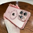 thumbnail image 2 of Luxury Bling Crystal Lens Film Magsafe Phone Case For iPhone 16 15 12 13 14 Pro Max Plus Magnetic Wireless Charging Clear Cover Pink For iPhone 14 Plus, 2 of 7
