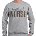 thumbnail image 2 of Registered Nurse Leopard Print Sweatshirt Unisex Large Grey, 2 of 5