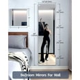 thumbnail image 2 of Wall Mirror Full Length Mirror for Bedroom Full Body,Shatterproof Mirror for Kids Tiles,large 12"x12"x4 Pcs,Unbreakable frameless Acrylic Gym Mirrors, 2 of 5