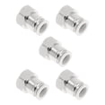 thumbnail image 1 of Conectores de aire de 1/2" hembra, accesorios de empuje únicos para conectar, conector rápido de línea de aire de plástico y metal, 1/2" BSPT, 5 piezas, tono blanco y plateado, 1 of 1