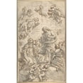 thumbnail image 2 of Giovanni Battista Gaulli 10x14 Gold Ornate Wood Frame and Double Matted Museum Art Print Titled - Christ Giving the Host to a Holy Abbess (1690), 2 of 4