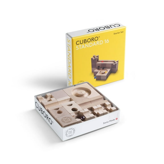 Cuboro Standard 16 Marble Run Game - The small starter set