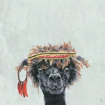 Marmont Hill Hippie Llama II Canvas Wall Art