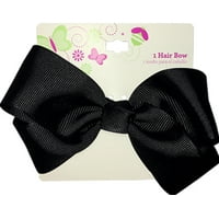 Black Grosgrain Bow Clippie