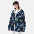 thumbnail image 3 of Fuzoiu Blue Butterfly Print Unisex Sun Protection Hoodie,UPF 50+ Light Jacket,Full Zip Sun Protection Hoodie,Long Sleeve Sun Shirts,for Outdoor Activities-X-Large, 3 of 7