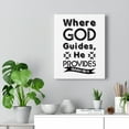 thumbnail image 6 of Scripture Walls Isaiah 58:11 Where God Guides He Provides Bible Verse Canvas Christian Wall Art Ready to Hang Unframed, 6 of 16