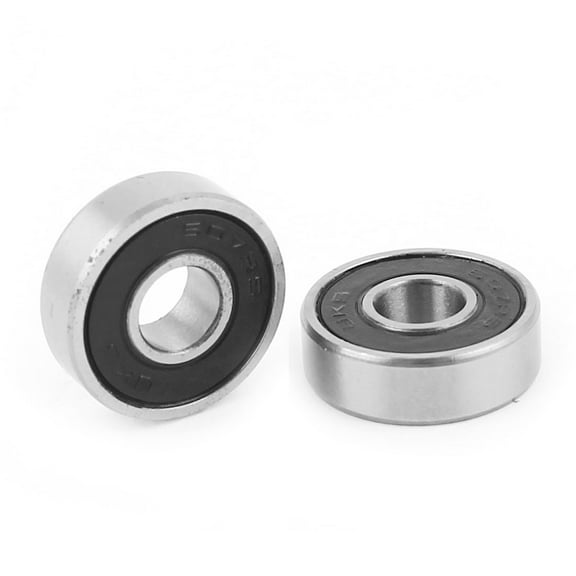 2 x 607RS Rubber Sealed 19x7x6mm Deep Groove Ball Bearing for Electric Machine