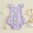thumbnail image 2 of Akiihool Solid Color Onesies for Baby Girl Baby Girls Custom Newborn Infant Bodysuit with Name Customized Coming Home Outfit Shower Gift (Purple,6-12 Months), 2 of 4