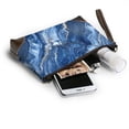 thumbnail image 6 of Leather Clutch 8 X 5. 5 In Wrist Strap And Hand Bag Easy To Carry Lightweight Waterproof And Durable Royalblue Marble_2, 6 of 6
