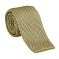 thumbnail image 3 of Ticikt Men's Solid Color Knit Tie Smart Formal Cotton Necktie Flat Bottom, 3 of 5