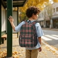 thumbnail image 6 of Red and Green Checkered Pattern 17" School Backpacks for Teens,Waterproof Oxford Fabric,S-Shape Padded Straps for School,Travel,Hiking,Camping, 6 of 6