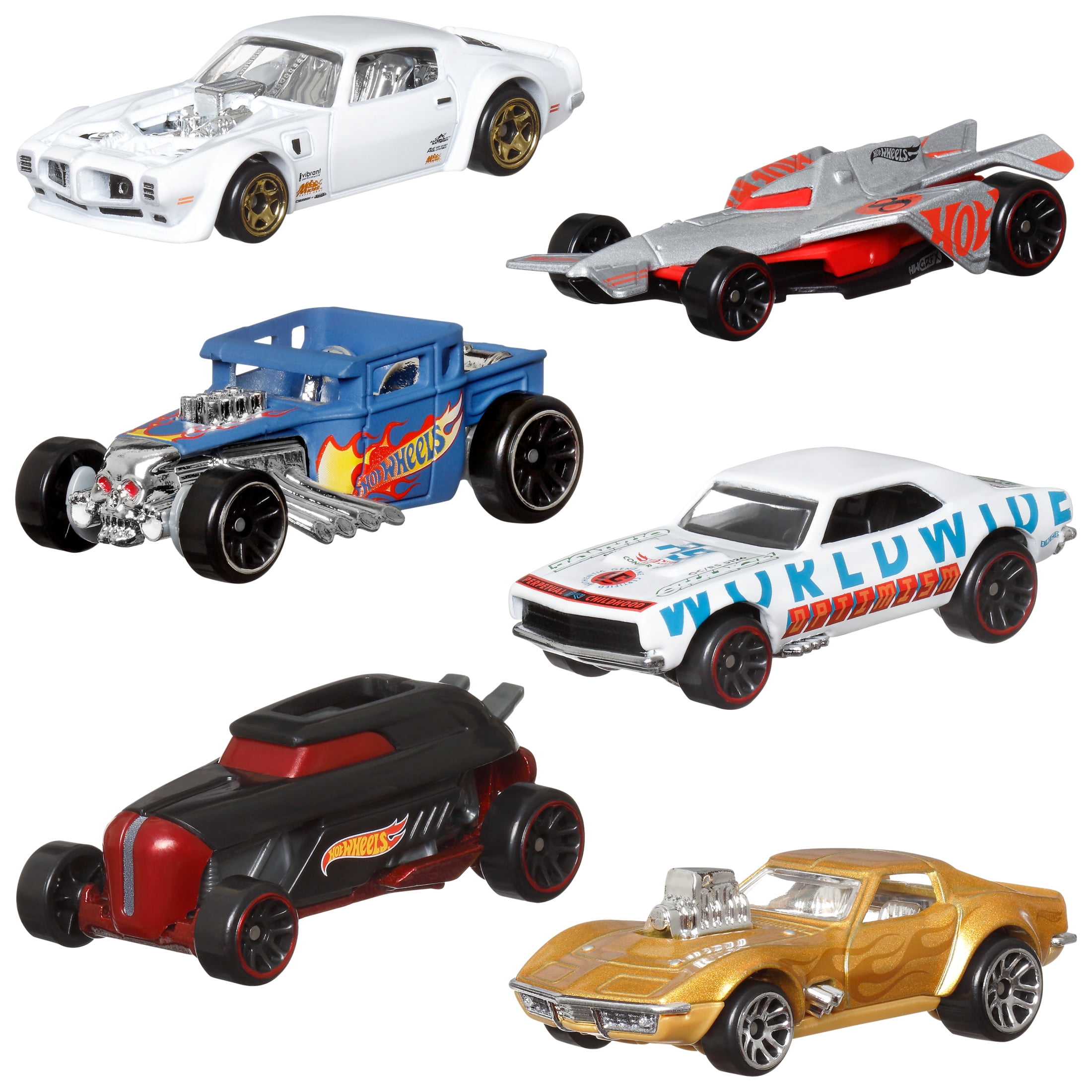 Hot Wheels 1:64 Scale Die-Cast Toy Cars & Trucks, Set of 6 HW Legends Vehicles (Styles May Vary) [Walmart Exclusive]