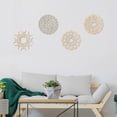 thumbnail image 2 of Mandala Wooden Wall Art Set of 4, Indigenous Folk Bloom Swirls Pattern, Birch Wood Plywood Rustic Wall Art Accent for Hallway Bedroom Living Room and Offices, 11.4" X 11.4" X 0.1", by Ambesonne, 2 of 4