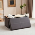 Ktaxon Folding Storage Ottoman Bench,Storage Chest Footrest Coffee