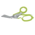 thumbnail image 4 of Tijeras de emergencia de acero inoxidable, multifuncionales, plegables, alicates para acampar al aire libre, herramienta de rescate, color verde, 4 of 14