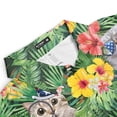 thumbnail image 4 of Funny Tropical American Cat Polo Shirts For Men Floral USA Flag Shirt Mens Polo Shirts Short Sleeve Button Up Golf Shirts, 4 of 7