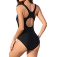 thumbnail image 3 of Alove Womens Sports Bathing Suit Swimsuit Swimwear One Piece Athletic Racerback Swimsuit Slimming S-XL, 3 of 7