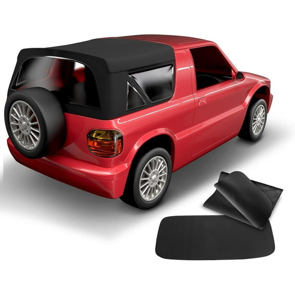A-Premium Black Convertible Soft Top Compatible with Kia Sportage 1996 1997 1998 1999 2000 2001 2002 Replace# T003-2993
