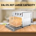 thumbnail image 2 of CIARRA CATOSMC01 & CATOSEC01 Horno de convección para encimera, combo de horno tostador, horno de encimera de gran capacidad con freidora de aire para pollo, pizza y galletas, 24 L/25 QT, 1700 W, 2 of 5