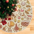 thumbnail image 5 of FMSHPON Thanksgiving Pumpkin Pie Xmas Christmas Tree Skirt Stand Mat for Holiday Party Decoration Indoor Outdoor 48 inches, 5 of 6