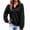Black, variant on Women’s Waffle Lapel Button Sweatshirt Oversized Long Sleeve Pullover Sweatshirt Fall Loose Fits Casual Layered Tops