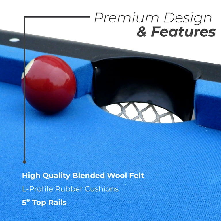 Hathaway Fairmont Portable Folding 6 ft. Pool Table Blue Felt