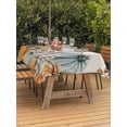 thumbnail image 2 of Outdoor Tablecloth with Umbrella Hole and Zipper, Vintage Pumpkin Fall Rectangle Table Cloth 60x84 Inch Waterproof Tablecloth, Thanksgiving Weeping Maple Leaves Picnic Table Cover for Patio Camping, 2 of 7