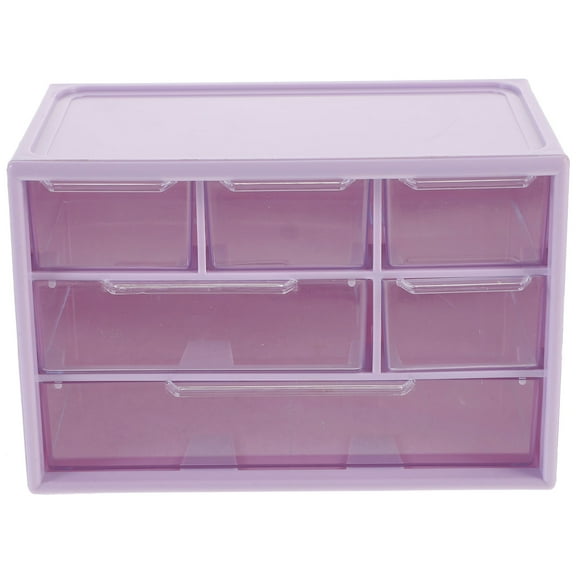LEORX Hexagonal Grid Drawer Organizer Tray Storage Box Plastic Purple 1Pcs