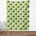 thumbnail image 3 of Spring Fabric by the Yard, Striped Backdrop with Birds Silhouettes and Blossoming Flowers, Decorative Upholstery Fabric for Chairs & Home Accents, 5 Yards, Apple Green Grey by Ambesonne, 3 of 4