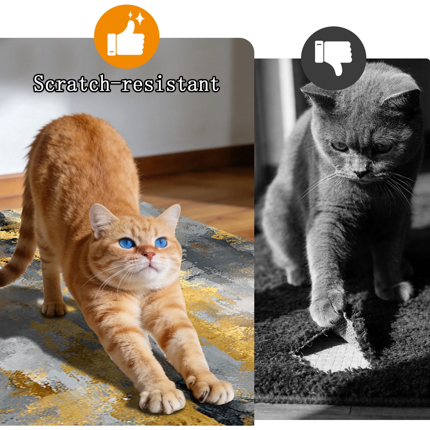 3 Piece Kitchen Rug Set, Non-Slip And Washable, Abstract Pattern Kitchen Hallway Rug, Soft And Comfortable, Suitable For Sinks, Floors, Entrances, Hallways and Bathrooms