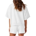 thumbnail image 3 of Half Sleeve Women 2 Pieces Sets Solid Sport Yoga Suit, 3 of 3