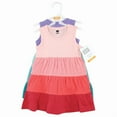 thumbnail image 2 of Hudson Baby Toddler Girl Cotton Dresses, Ombre Coral Teal, 4 Toddler, 2 of 4