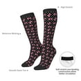 thumbnail image 4 of Balery polka dot with pink bows Printed Novelty Socks Men's Women's Crew Socks Sports Socks Knee High Socks Cotton Socks Quirky and Cool Socks, 4 of 6