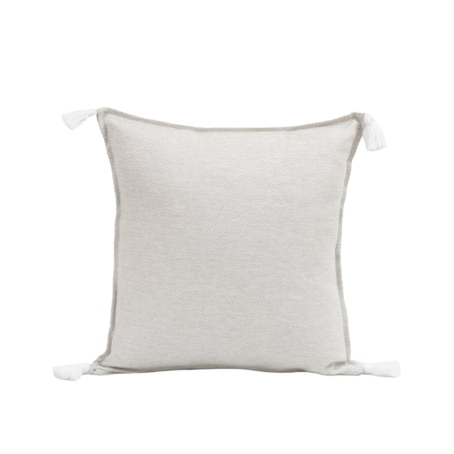 Cojín Decorativo Antonela Borlas Gris