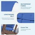 thumbnail image 4 of Adirondack Chair Cushion Thin Waterproof Anti-Slip with Straps, Weather-Resistant Indoor Outdoor Patio Seat Pad, Blue,1PCS, 4 of 7