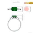 thumbnail image 5 of ANGARA Lab Grown East-West Cushion Rectangular Emerald Engagement Ring for Women in 14K White Gold (Size-8x6mm) | May Birthstone, Anniversary, Jewelry Gift for Women | Lab-Grown Emerald Ring, 5 of 8