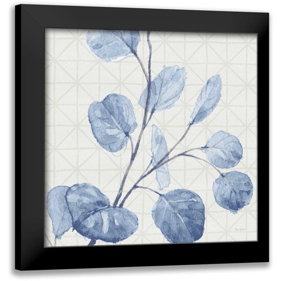 Audit, Lisa 12x12 Black Modern Framed Museum Art Print Titled - Mixed Greens LI Blue