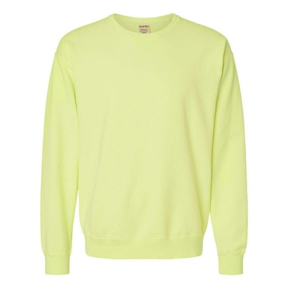 Hanes Mens Big ComfortWash Garment Dyed Fleece Sweatshirt, L, Chic Lime