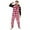 Red, variant on Men's Long Sleeve Flannel Christmas Printed Jumpsuit Zipper Hood Pyjamas Nightwear