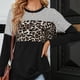 thumbnail image 2 of Blusa con nudo torcido Ticfox Estampado de Leopardo Color Negro S, 2 of 5
