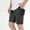Black, variant on AXXD Black Workout Shorts Men Summer Men's Faux Leather Shorts with Pocket Casual Pure Color Beach Cargo Shorts Clearance